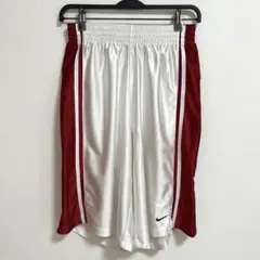 【NIKE】 ナイキ バスケットパンツ バスパン 赤白Lサイズ