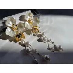 ブライダルピアス　パール　結婚式