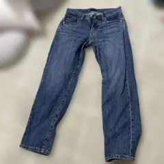 ユニクロ　レディース ストレートデニムパンツ ブルー　23サイズ　58.5cm