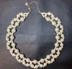 SOUP スープ　白パール　チョーカータイプ　ネックレス