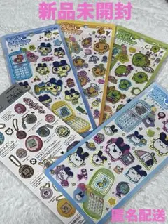 【未開封】たまごっち平成はっぴーフォン・大人の図鑑シール　歴代機種編　５種セット