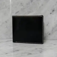 新品 未使用 ブリティッシュグリーン 二つ折り財布 本格的 レザー グリーン