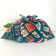 あずま袋◆手拭い◆エコバック◆コンビニバック◆ハンドメイド【レトロ看板・濃緑】