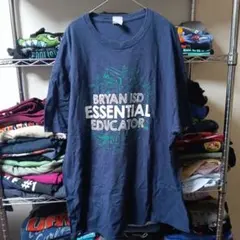 90s希少ヴィンテージ　3L メンズネイビーブルー紺tシャツUSA直輸入