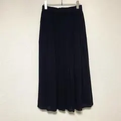 qq736 SEASON REASON/フレアロングスカート/シンプル/上品/黒