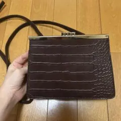 ダークブラウン クロコダイル風 ショルダーバッグ mysticのサムネイル