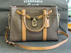 (120PA)*MICHAEL KORS ベージュハンドバッグ