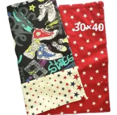 リバーシブルランチョンマット★スニーカー柄★約30×40