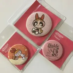 【flapper】パワーパフガールズ ブロッサム 缶バッジ 缶バッジミラー