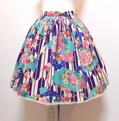 メタモルフォーゼ　和柄　スカート　パープル　ピンクのサムネイル