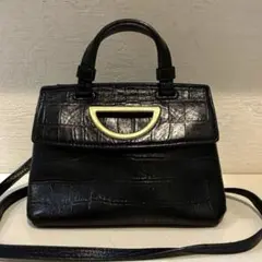 【美品】Samantha Thavasa クロコ型押し レザーショルダーバッグ