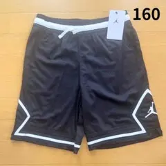 【新品】ジョーダン ハーフパンツ 160 黒　バスパン NIKE　ジュニア