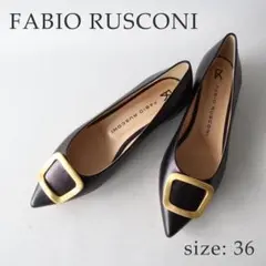 2025年最新】FABIO RUSCONI カラー：ブラック系 フラットシューズ