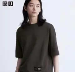 UNIQLO U エアリズムコットンオーバーサイズクルーネックT（ボーダー）
