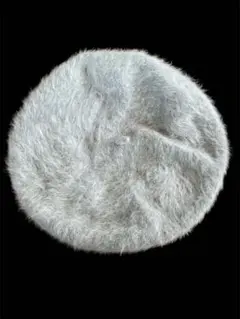 未使用ライトグレー ファーベレー帽