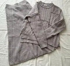 オペークドットクリップ／エージーバイアクアガール　ケーブルニットセットアップ