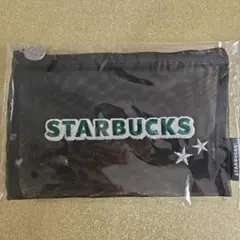 STARBUCKS ホリデー 2025 刺繍ロゴ ポーチ ブラック