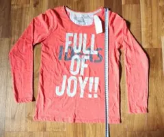 レディース長袖トップス コーラルレッド Mサイズ