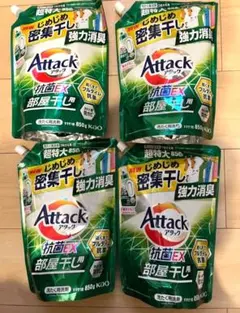 Attack 抗菌EX 部屋干し用液体洗剤 1520g×4 - メルカリ
