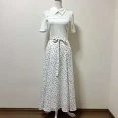 タグ付き　トッコクローゼット　ロングワンピース　ドッキング　春　夏　可愛い　白