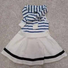 【美品】シスタージェニィ ノースリーブ ワンピース 110 ボーダー 夏服のサムネイル