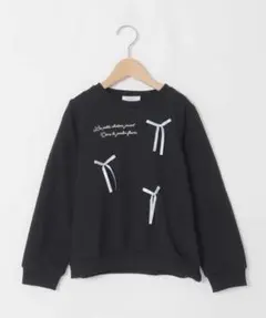 a.v.v. kids アーヴェーヴェ ♡ サテンリボン付きロゴトレーナーのサムネイル