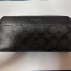 新品未使用COACH 長財布 キャンバス ブラック シグネチャー 3473 