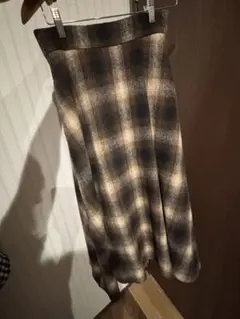 coca オンプレーチェックスカート　L 秋冬