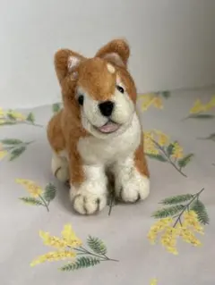 羊毛フェルト 柴犬】手のひらサイズのミニわんこ - メルカリ