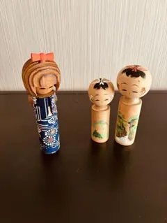 伝統的なこけし人形セット