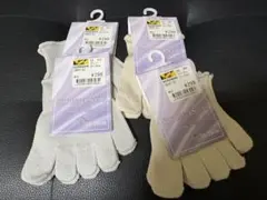 シルク五本指インナーソックス4足　新品23~25cm