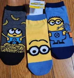 ミニオンズ 3足組 ソックス 24~26cm