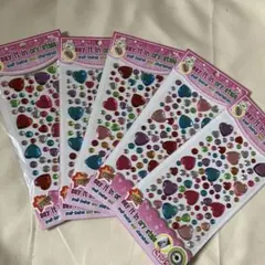 ハート型クリスタルステッカー 4シートセット