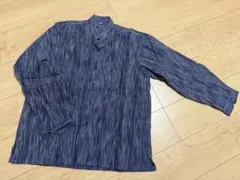 青系ストライプ 長袖シャツ Mサイズ