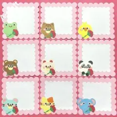 クラフトパンチ 保育 メッセージカード どうぶつ 卒園 春 春色カード③