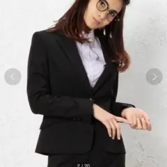 ウール混　背抜きジャケット　一つボタン ブラック　サイズ40