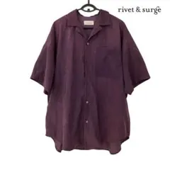 【rivet&surge】リベットアンドサージ　Tシャツ　紫　夏　半袖