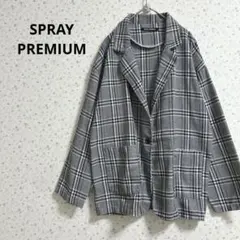 a200 スプレイプレミアム【F】グレーンチェックジャケット 薄手 裏地無し