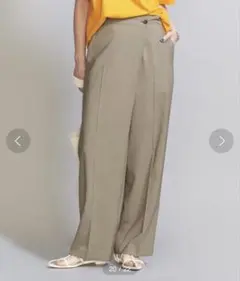 BEAUTY&YOUTH ポプリンラップワイドパンツ　ユナイテッドアローズ