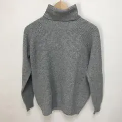 BACK NUMBER ニットセーター タートルネック グレー Mサイズ