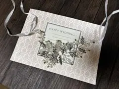 ウェディングヘッドドレス シルバーとホワイト