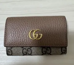 GUCCI キーケース 6連 マーモント GG柄 ゴールド金具