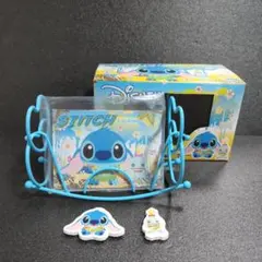 ディズニー スティッチ ハート型フォトフレーム スクランプ