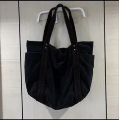old Gap コーデュロイ 黒 トートバッグ ダブルストラップ　ハンド