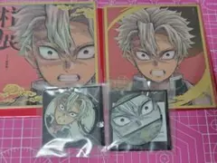 鬼滅の刃 柱展 不死川実弥 ランダムマット缶バッジミニクリア 色紙セット