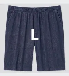 ユニクロ　メンズ　カットソーイージーショートパンツ（デニム）　Lサイズ