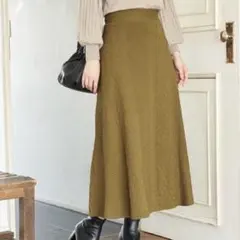 【★様専用】ロペピクニック ロングスカート フレアスカート 黄土色 カラシ色 M