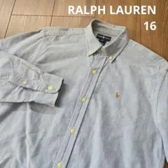 【RALPH LAUREN】長袖 シャツ ブラウス ブルー