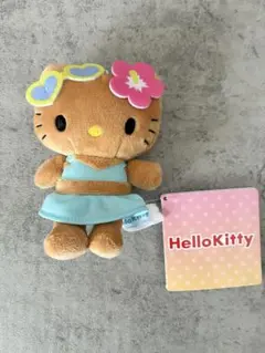 新品未使用　ハローキティ ぬいぐるみ 水着風ドレス　日焼けキティー
