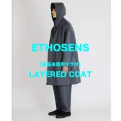 【新品未使用タグ付】ETHOSENS レイヤードコート GRAY 2のサムネイル